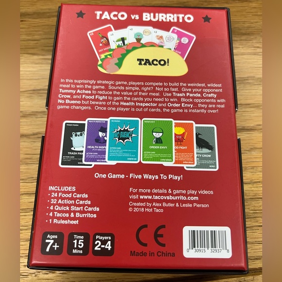 Taco vs Burrito card game, fun, games, all ages, good times, make memories - Picture 3 of 3